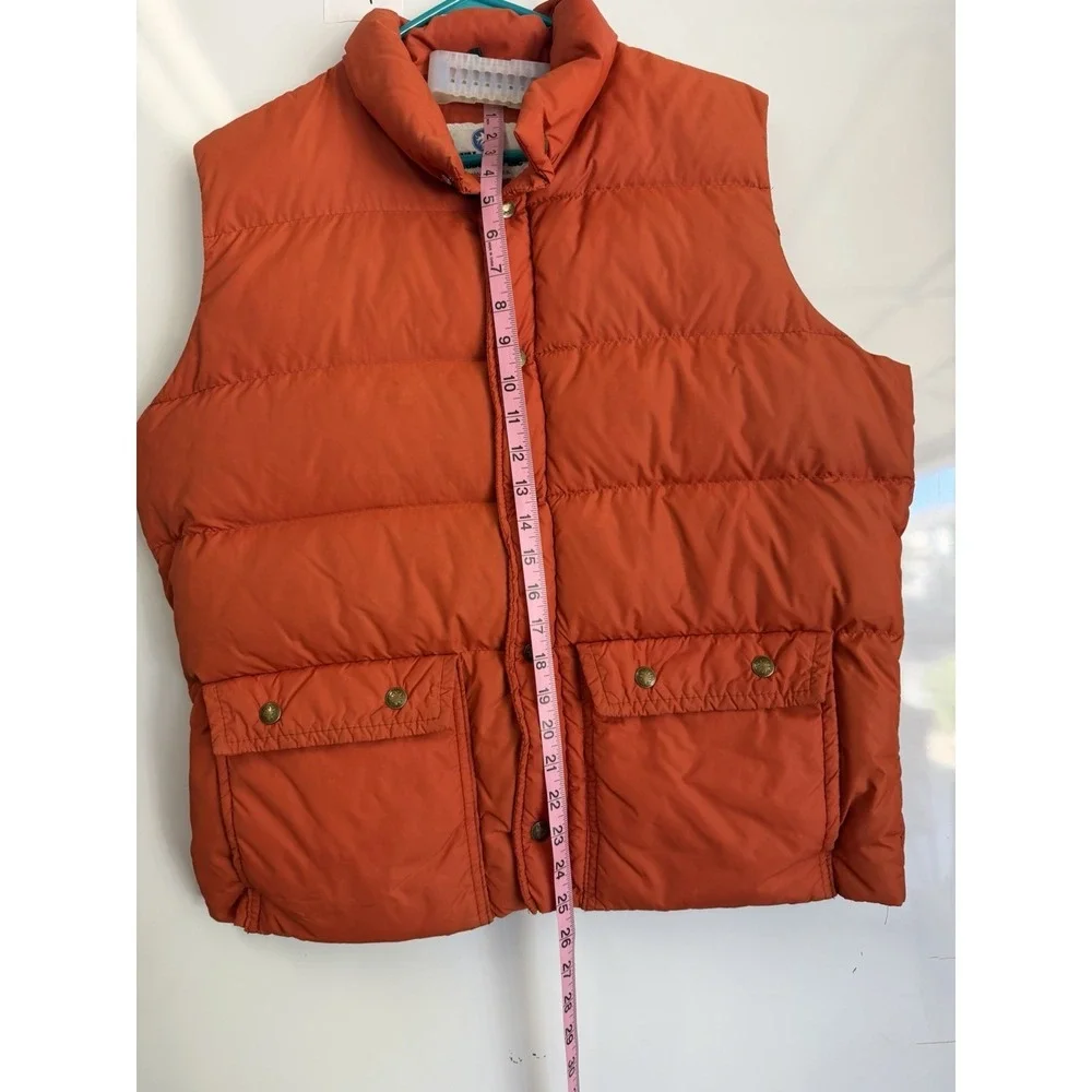 Vintage ROYAL DOWN VEST ORANGE MADE IN U.S.A. 24 Inches